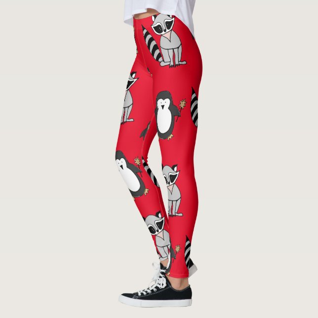 angesagte Winterferien - kalte Weihnachtstiere Leggings (Links)
