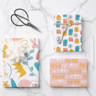 Angesagter Angesagter Urlaub in Kronen Geschenkpapier Set