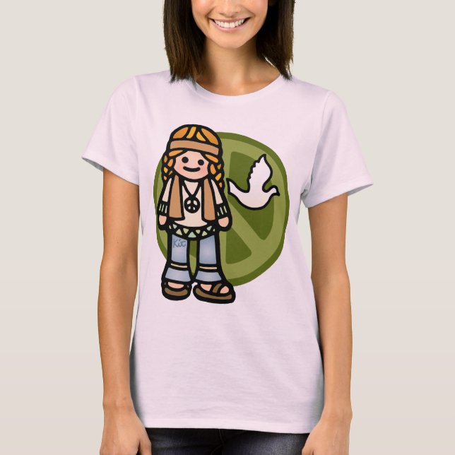 angesagter Hippy. T-Shirt (Vorderseite)