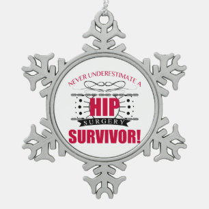 Angesagter Operations-Überlebender Schneeflocken Zinn-Ornament