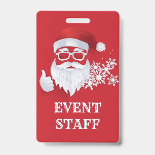 Angesagter Santa Claus Papercut-Mitarbeiter Ausweis