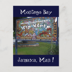 angesagter Stripjamaica Postkarte