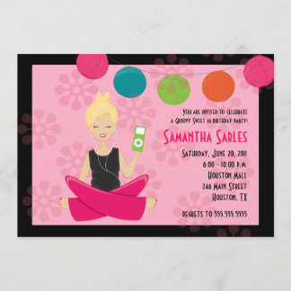 ANGESAGTER u. GROOVY BONBON 16 SECHZEHN Einladung