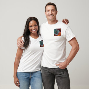 Angesagter Zipabstrakter Leichtgewichtler-Schweiß T-Shirt