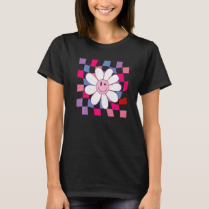 Angesagtes Checkered Lächeln Happy Face Wavy Check T-Shirt