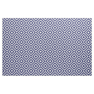 Angesagtes dunkelblaues Ikat-Diamant-Quadrate Mosa Stoff