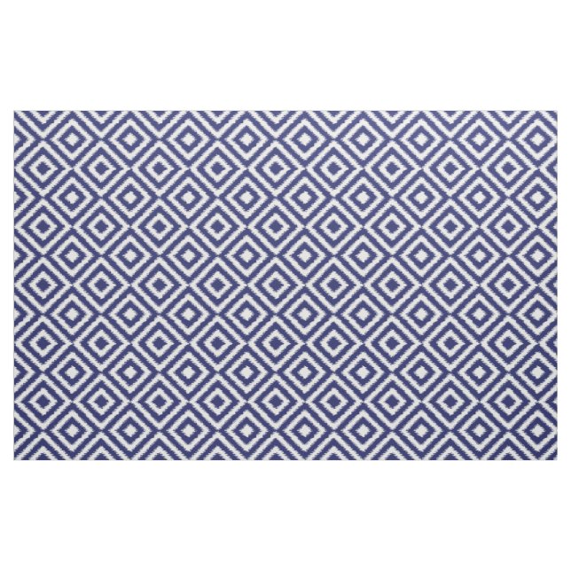 Angesagtes dunkelblaues Ikat-Diamant-Quadrate Mosa Stoff (Fat Quarter (45,7 x 55,9 cm))