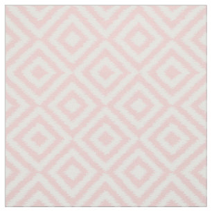 Angesagtes, hellrosa Ikat Diamond Squares Mosaikmu Stoff