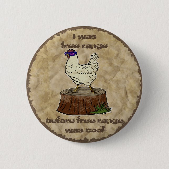 Angesagtes Huhn, Knopf Button (Vorderseite)