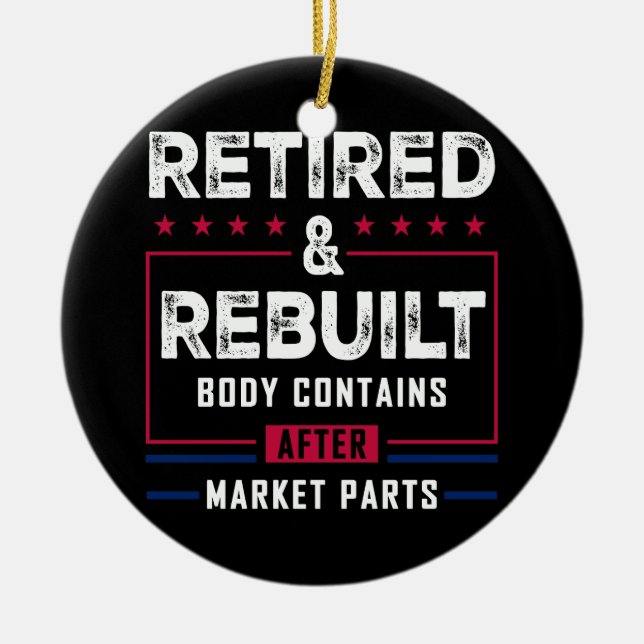 Angesagtes Knie-Joint-Replaceme für einen ermüdete Keramik Ornament (Vorne)