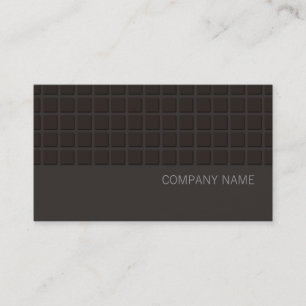 Angesagtes, modernes Quadratmuster Schwarz Visitenkarte