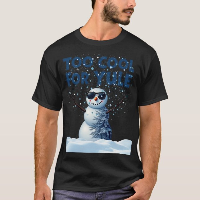"Angesagtes Snowman Holiday Design - T - Shirt (Vorderseite)