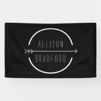 Angesagtes und rustikales Arrow-Logo auf Schwarz