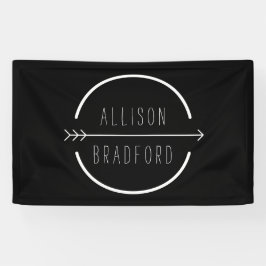 Angesagtes und rustikales Arrow-Logo auf Schwarz Banner