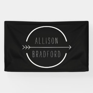 Angesagtes und rustikales Arrow-Logo auf Schwarz Banner