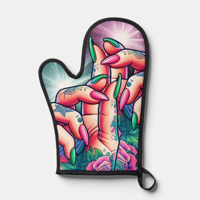 Angeschlossene Hilfshalter Ofenhandschuh (Vorderseite)