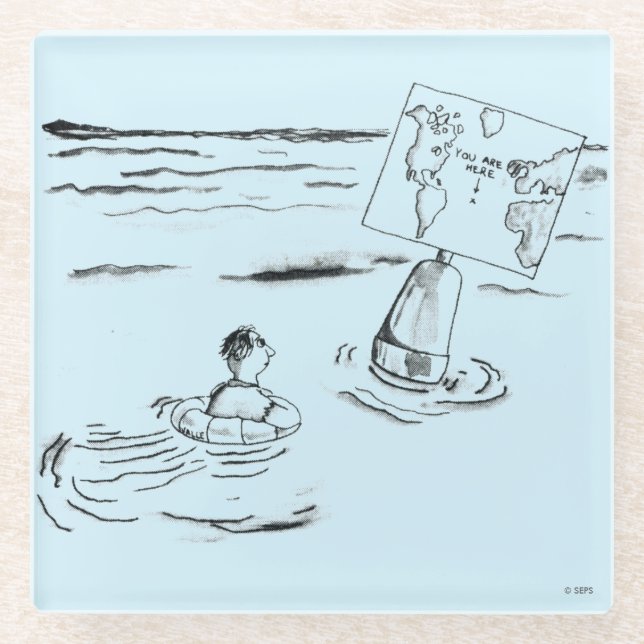 Angeschwemmt Glasuntersetzer (Vorderseite)