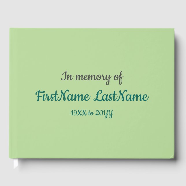 Angesehene und Schlichte Beileid Gästebuch (Vorderseite)