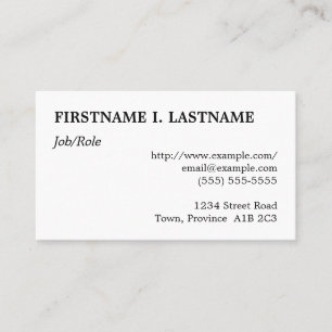 Angesehene und Schlichte Berufliche Visitenkarte