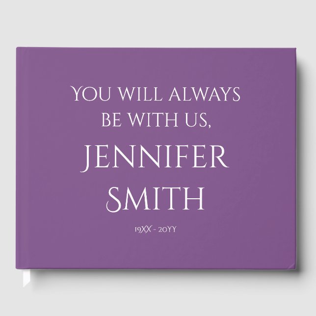 Angesehene und Schlichte Erinnerungen Gästebuch (Vorderseite)