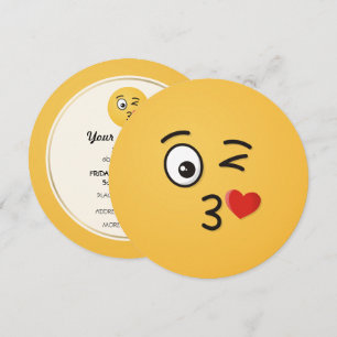 Angesicht, die einen Kuss werfen Einladung