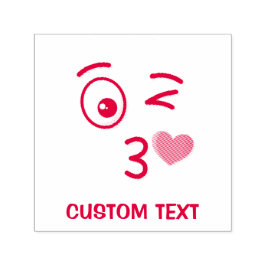 Angesicht, die einen Kuss werfen Permastempel