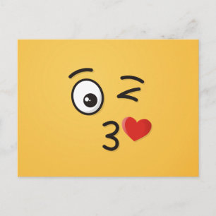 Angesicht, die einen Kuss werfen Postkarte