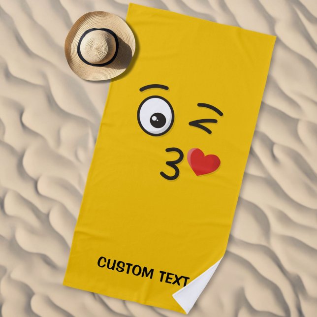 Angesicht, die einen Kuss werfen Strandtuch (Von Creator hochgeladen)