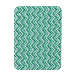 Angesicht Emerald Zickzack Pattern Magnet