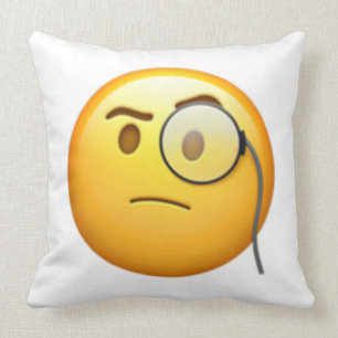 Angesicht mit Monocle - Emoji Kissen
