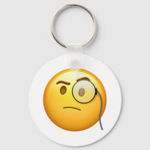 Angesicht mit Monocle - Emoji Schlüsselanhänger
