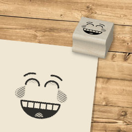 Angesicht mit Tränen der Freude Gummistempel