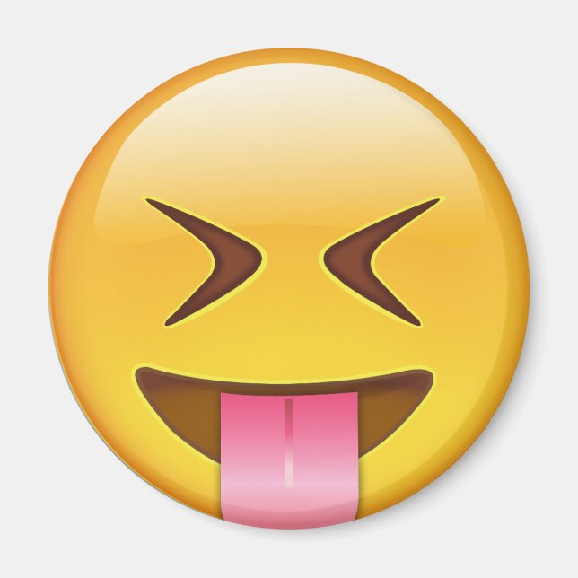 Angesicht mit verklemmter Zunge und eng verschloss Magnet (Vorne)