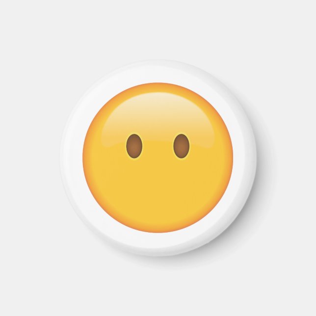 Angesicht ohne Mund - Emoji Magnet (Vorne)