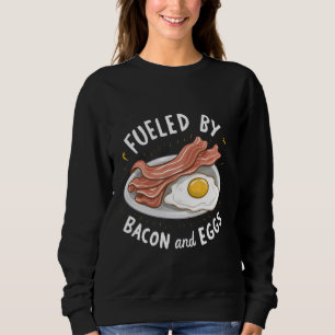 Angespornt durch Bacon und Eier, gefrorenes Ei und Sweatshirt