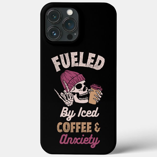 Angespornt durch Eis-Kaffee und Angsttelefon Case-Mate iPhone Hülle (Rückseite)