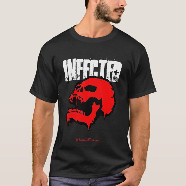 "ANGESTECKTER" ZOMBIE-T - SHIRT (Vorderseite)