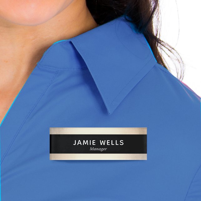 Angestellte des Black Gold Mitarbeiters Magnetic N Namenschild (Von Creator hochgeladen)