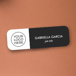 Angestellte für Berufliche Firmenlogos Namensschild