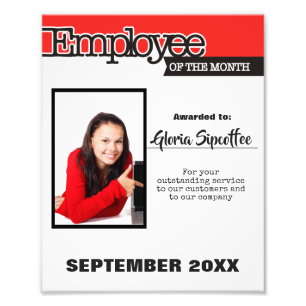 Angestellter des Monats-Foto-Preiszertifikats Fotodruck