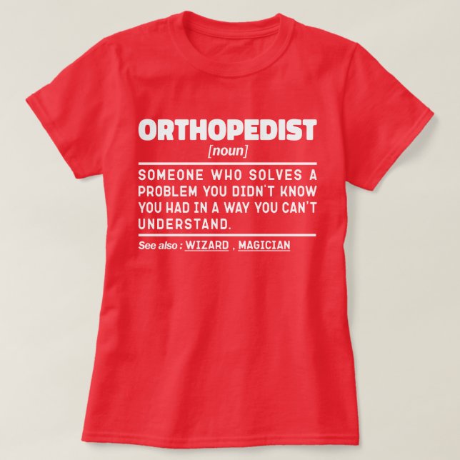 Angestellter des Orthopädisten Noun Chiropraktor T-Shirt (Design vorne)