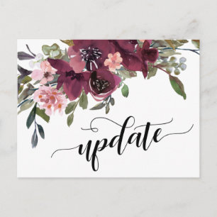 Angestrichene Blume Hochzeitsupdate Postkarte