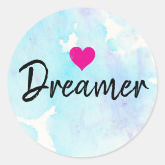 Angestrichene Dreamer-Sticker Runder Aufkleber