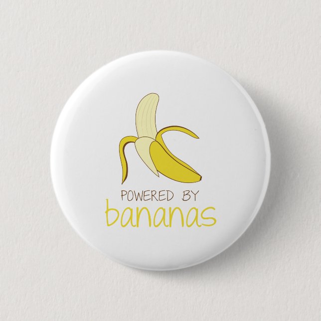 Angetrieben durch Bananen Button (Vorderseite)