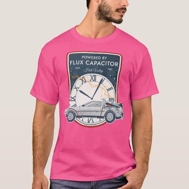 angetrieben durch Flux Capacitor. Hill Valley 1955 T-Shirt (Vorderseite)