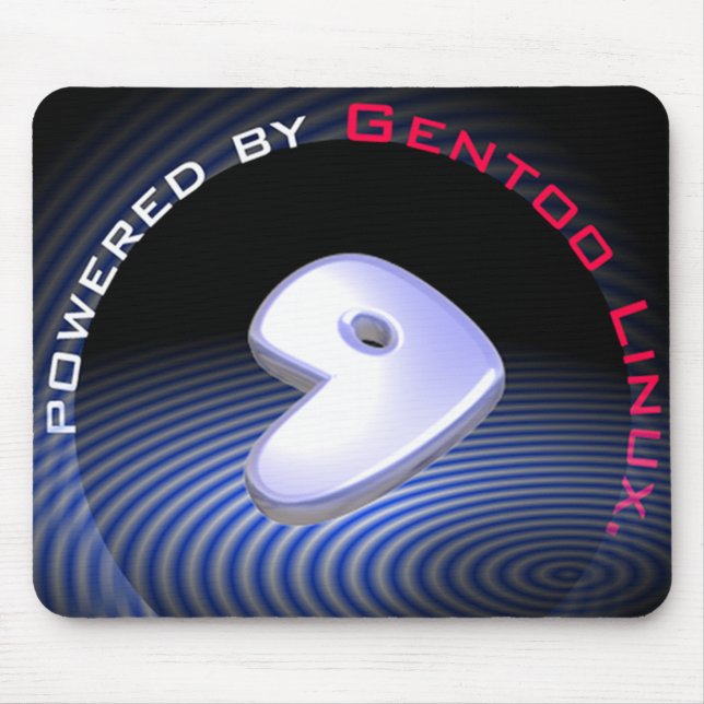 ANGETRIEBEN DURCH Gentoo Linux Mousepad (Vorne)