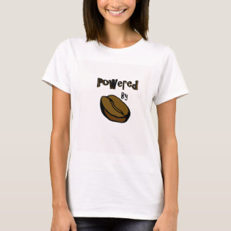 Angetrieben durch Kaffee-Damen-T-Shirt T-Shirt