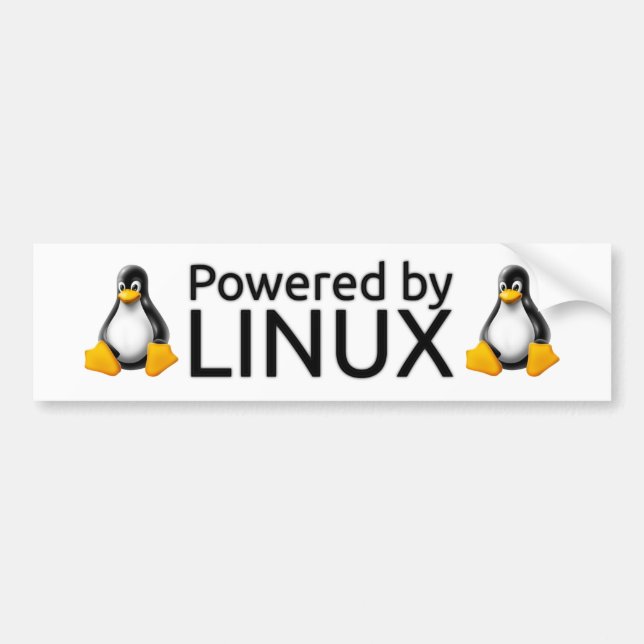 Angetrieben durch Linux Autoaufkleber (Vorne)