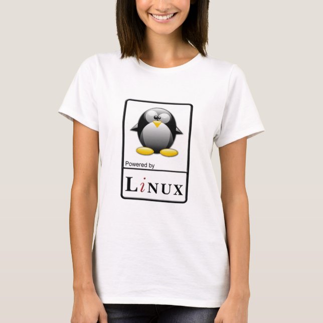 Angetrieben durch Linux T-Shirt (Vorderseite)