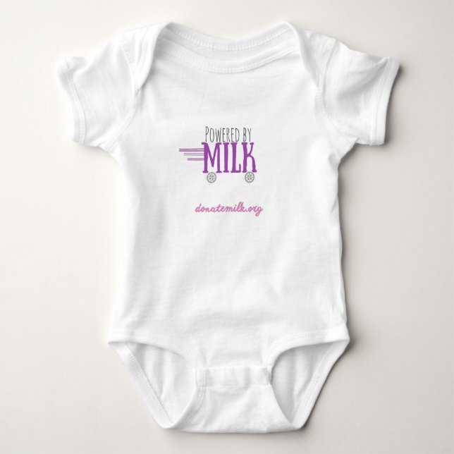Angetrieben durch Milch Baby Strampler (Vorderseite)
